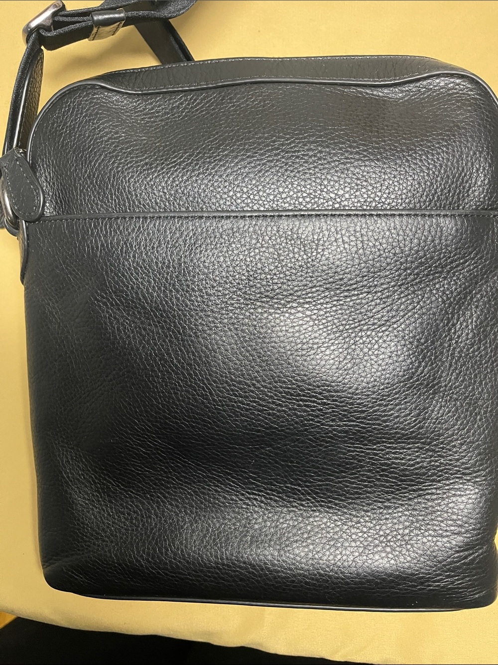 Coach Men’s Houston Black Pebbled Leather Flight Crossbody Bag - Picture 5 of 16